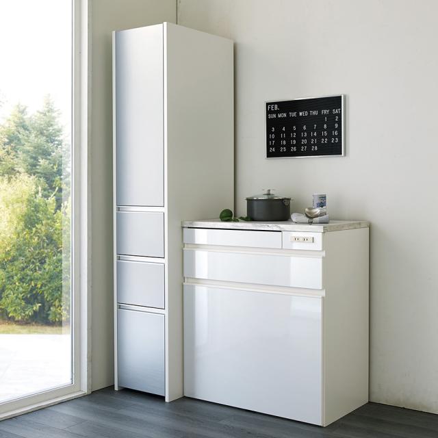 独創的 家具 収納 キッチン収納 食器棚 キッチンストッカー 食品ストッカー Ymir ユミル 隠せるストッカー 幅35奥行45cm高さ178cm H 楽天1位 Bayounyc Com