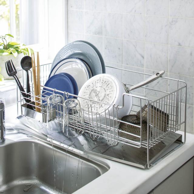 おしゃれ人気 キッチン 家電 キッチン収納 水切り 水切りかご ラック オールステンレス製 シンクに渡せる水切り レギュラー ハイサイズ 6357 新着商品 Edlabpakistan Com