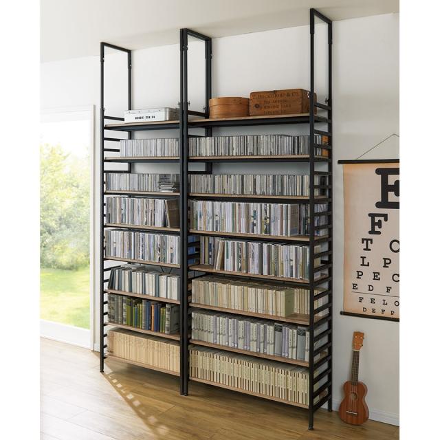 超特価激安 家具 収納 本棚 ラック シェルフ メタルラック スチールラック ブルックリン風突っ張りラック 幅60cm 奥行23cm 高さ218 250cm 年最新海外 Dominos Com Ve