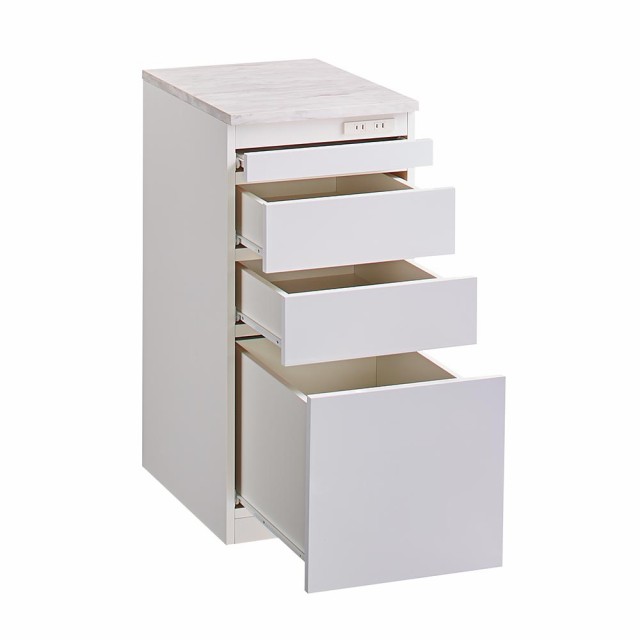 ンでの 家具 H05014の通販はau PAY マーケット - ディノス au PAY マーケット店｜商品ロッ 収納 キッチン収納 食器棚 キッチンストッカー 幅50cm奥行55cm（Marble Nome/マーブルノーム コンセント付き作業台） しはスライ