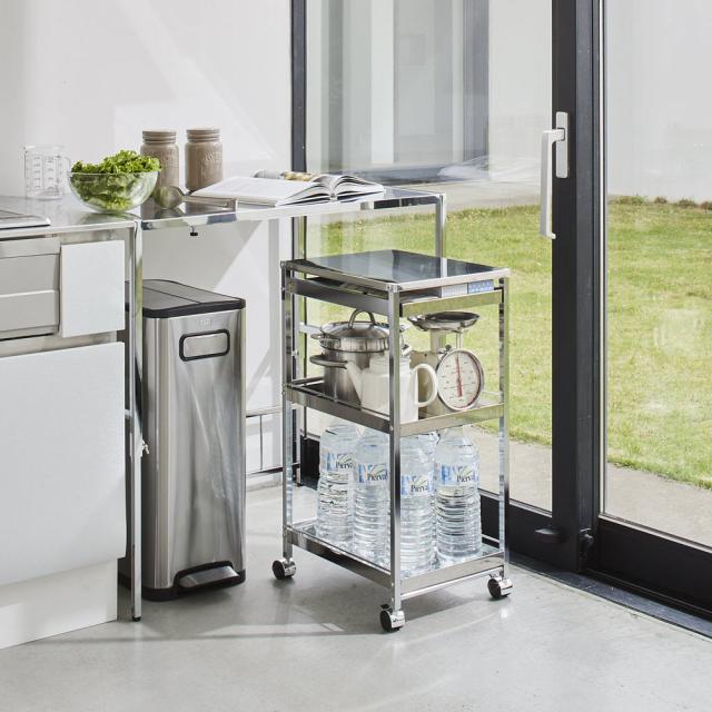 最新情報 キッチン 家電 キッチン収納 水切り キッチン小物収納 作業台下を有効活用 引き出し付きステンレスワゴン 収納棚ワゴン 幅35cm 再入荷1番人気 Www Centrodeladultomayor Com Uy