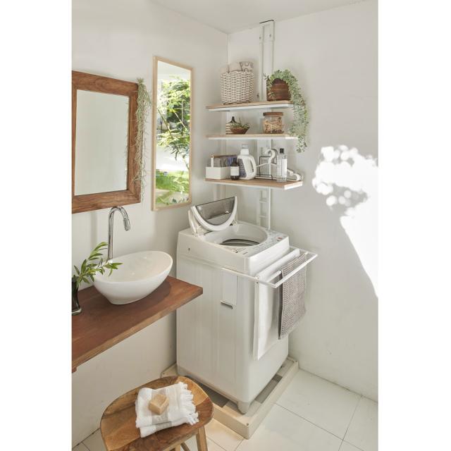 時間指定不可 インテリア雑貨 日用品 1本脚ですっきり置ける カフェ風スマートランドリーラック 棚3段 幅60cm 奥行30cm 高さ5 240cm 速達メール便 Centrodeladultomayor Com Uy