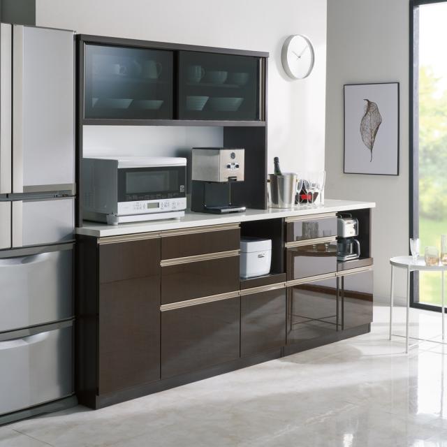 代引不可 家具 収納 キッチン収納 食器棚 レンジ台 キッチンカウンター 幅90奥行45高さ85cm 高機能 モダンシックキッチンシリーズ 好評 Iiesa Mx