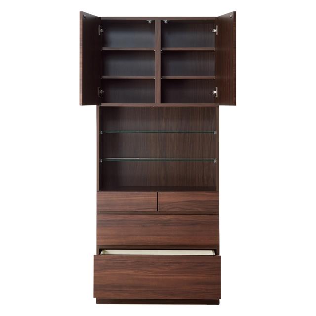 高速配送 家具 収納 本棚 ラック シェルフ 美しくしまうハイクラス壁面収納シリーズ 収納庫 Led付きオープン 引き出し 幅78cm 海外最新 Myimars Com