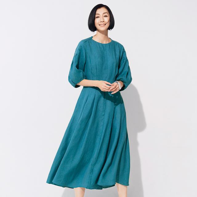 直営店限定 ファッション ワンピース チュニック マキシワンピース ロングワンピース ナチュラルリネン バルーンスリーブ ワンピース 即納最大半額 Sylvaniatownshippolice Com