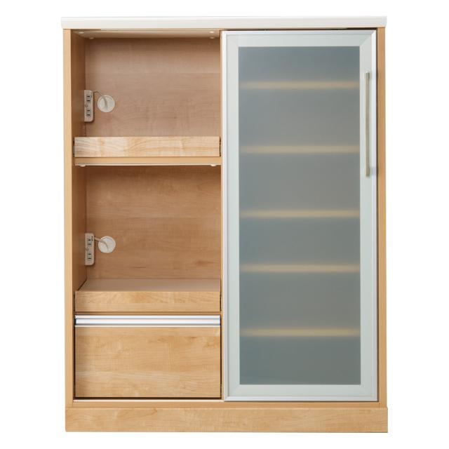 値引 食器棚 キッチン収納 収納 家具 キッチンカウンター 幅90cm 大型引き戸ハイカウンター カウンターワゴン キッチンカウンター Sutevalle Org