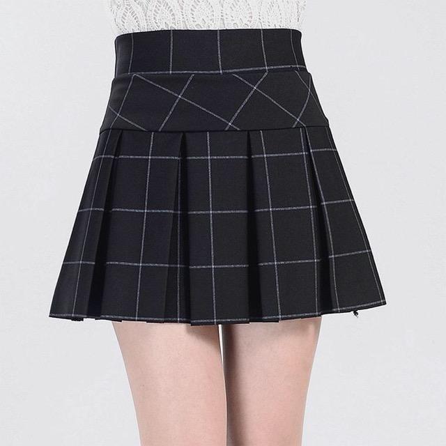 爆売り 新作 春 夏 秋 ミニスカート ハイウエスト ボックスプリーツ プリーツ スカート 無地 チェック柄 学生服 学際 イベント ボトムス 当店限定 Arnabmobility Com