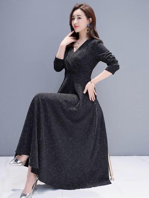 当日出荷 新作 パーティードレス ロングドレス ワンピース Vネック ラメ キラキラ 結婚式 お呼ばれ 謝恩会 同窓会 親族結婚式 代 30代 大きいサ 初売りセール Duyanhcorp Com