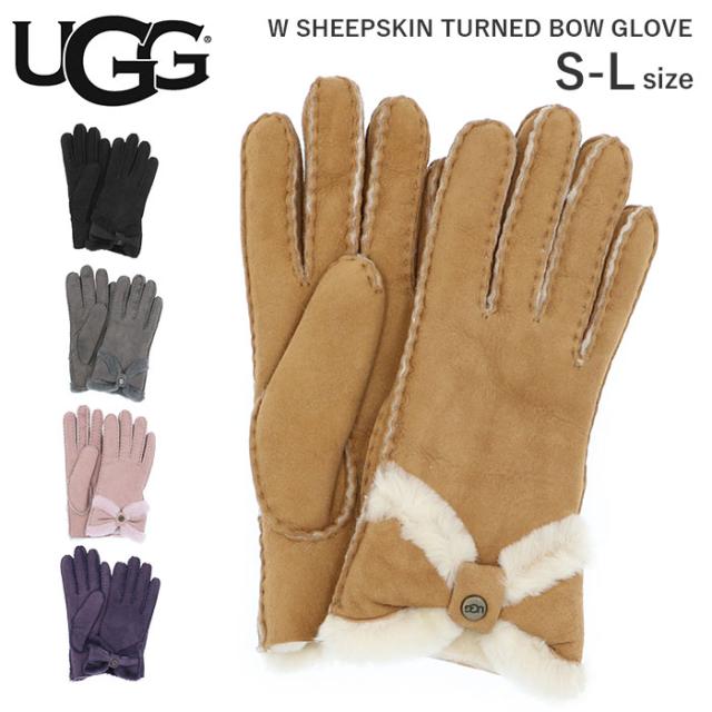 安い購入 Ugg レディース 手袋 通販 ブランド Ugg アグ Sheepskin Turned Bow Glove シープスキン ターン