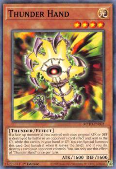 遊戯王 Rotd En031 サンダー ハンド Thunder Hand 英語版 1st Edition ノーマル Rise Neeshyadesigning Com