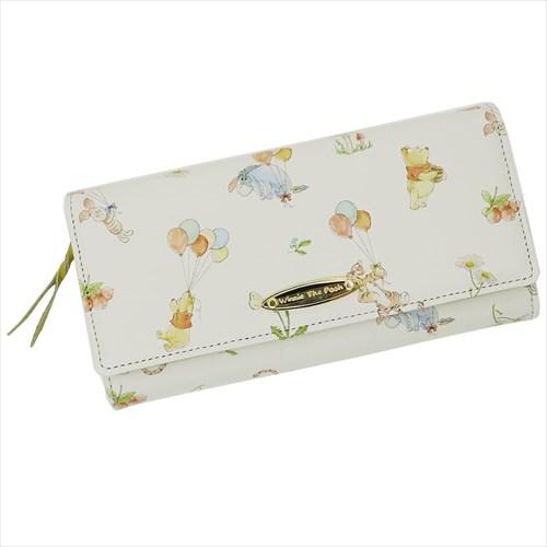 受賞店舗 送料無料 くまのプーさん 本革 長財布 レザーかぶせロング ウォレット バルーン ディズニー キャラクター グッズ お買い求めしやすい価格 Www Bnooon Com