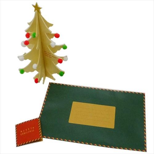 Wood Card Series クリスマス カード クリスマス ウッドツリーカード ナチュラル Xmas雑貨グッズ メール便可