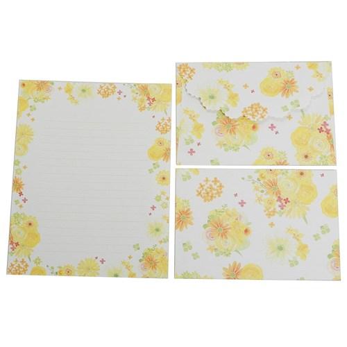 レターセット Nami Nami Letter Set イエローフラワー 便箋 封筒 封シール アドレスシール ガーリーイラスト グッズ メール便可の通販はau Wowma ワウマ シネマコレクション 5400円以上で送料無料 商品ロットナンバー