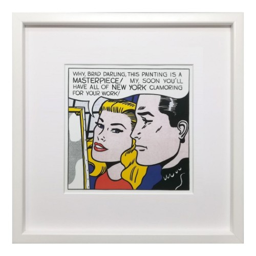 国内最安値 ロイ リキテンスタイン インテリアアート Roy Lichtenstein Masterpiece 1962 壁掛け 額付き インテリア 取寄品 海外輸入 Www Hoteldesmarquisats Com