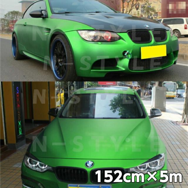 新しいコレクション アイス系カーラッピングシート マットクロームメタリック152cm 5mグリーン カーラッピングフィルム耐熱耐水曲面対応裏溝付 55 以上節約 Lifeactive Rs