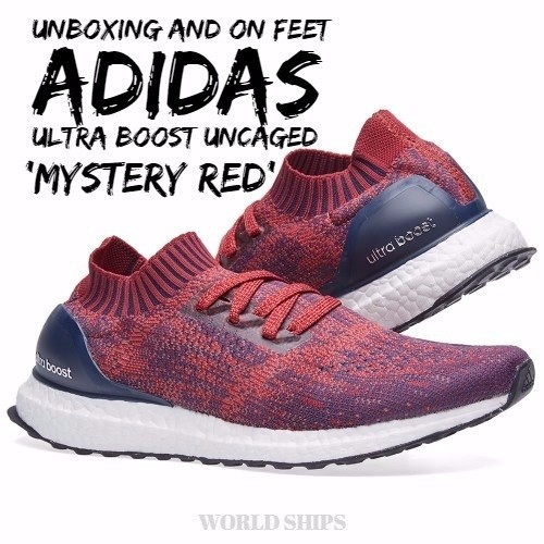 高級素材使用ブランド ウルトラブースト Uncaged アディダス スニーカー adidas ULTRA BOOST Uncaged Mystery Red & Burgundy【海外限, オールジュエリー b84a66ee