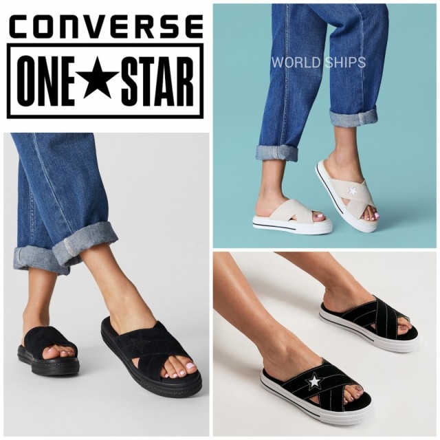 Sale 公式 コンバース 厚底 サンダル レディース Converse 厚底サンダル ワンスター ビーチサンダル プラットフォーム ホワイト