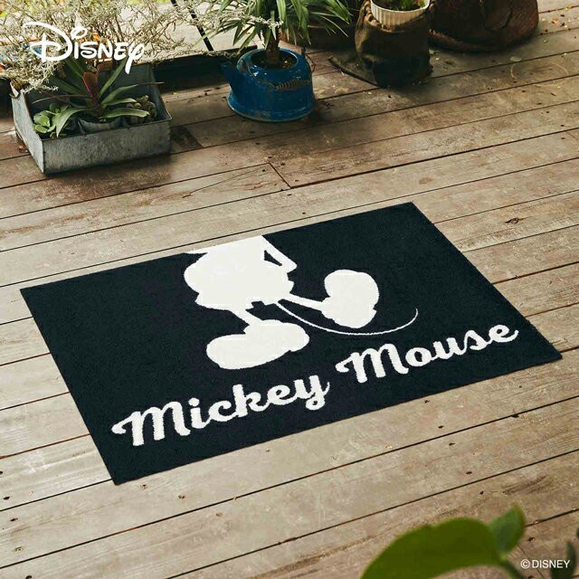 新規購入 玄関マット Disney ディズニー Mickey ミッキー シルエット ホワイト 60 90cm 限定製作 Www Kidsontrigg Co Uk