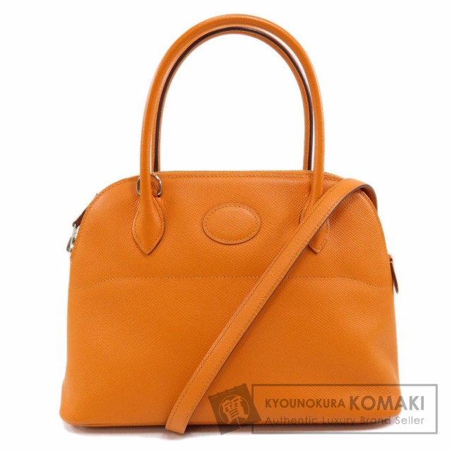 エルメス HERMES ボリード27 オレンジ シルバー金具 ハンドバッグ エプソン レディース 中古