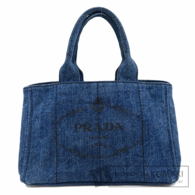 プラダ PRADA カナパ トートバッグ デニム レディース 中古