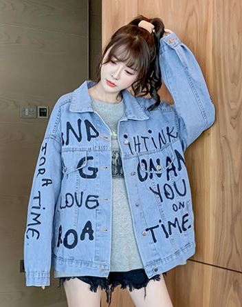 受注生産商品 アウター デニムジャケット ロゴ ミディアム丈 ブルー 大きいサイズ 春 刺繍 長袖 10代 代 30代 お出かけ デート クール かっこいい シ 現在在庫あり レディースファッション アウター Yogapictureoftheday Com