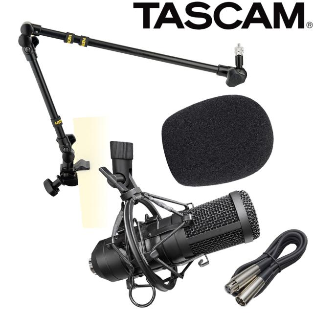 史上最も激安 Tascam 配信向けマイク Tm 70 丸パイプ対応 デスクアームマイクスタンドセット Dtm レコーディング Pa機器
