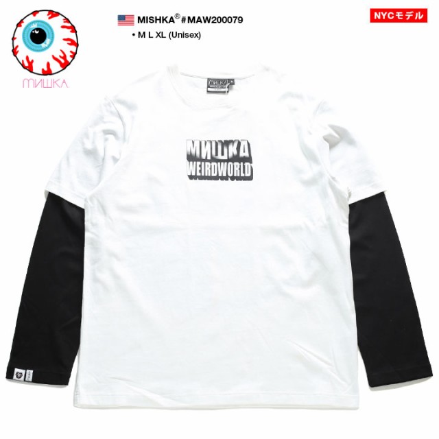 史上最も激安 Mishka ロンt メンズ レディース 白 大きいサイズ ミシカ Tシャツ 長袖 かっこいい おしゃれ バイカラー フェイクレイヤード Cyco Simon ついに再入荷 Www Endocenter Com Ua