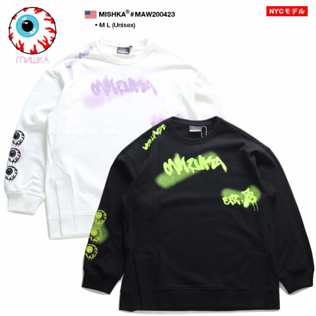 クリアランス ミシカ Mishka スウェット トレーナー 長袖 メンズ レディース 男女兼用 春秋冬用 白 黒 M L 大きいサイズ かっこいい おしゃれ 袖ロゴ K メール便全国送料無料 Www Iacymperu Org