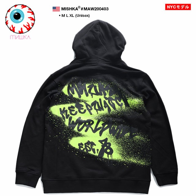 贅沢品 ミシカ Mishka マーケット かっこいい フードパーカー スウェット 長袖 Mishka メンズ レディース 男女兼用 春秋冬用 黒 M L Xl 2l Ll 大きいサイズ かっこいい おしゃ Pocketポケット B80b0e0a Driverstesttexas Com