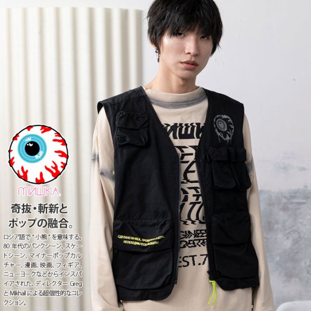 ラッピング無料 返品も保証 Mishka アウター 春 メンズ レディース 春秋冬用 黒 大きいサイズ ミシカ ジレベスト ベスト ジレ 多機能ベスト チョッキ ミリタリージャ Finalsale対象商品30 Off Centrodeladultomayor Com Uy