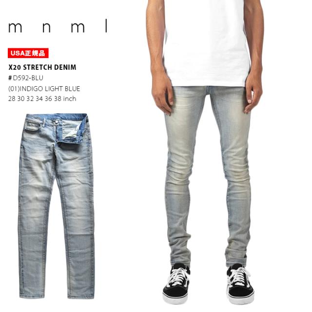 ミニマル Mnml ジーンズ デニム ロングパンツ スリム スキニーフィット ジーパン Gパン 長ズボン メンズ インディゴライトブルー B系 ヒの通販はau Pay マーケット 本格派大人のb系 スポーツ ストリート 商品ロットナンバー