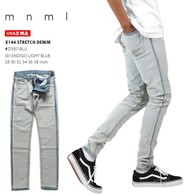 ミニマル Mnml ジーンズ デニム ロングパンツ スリム スキニーフィット