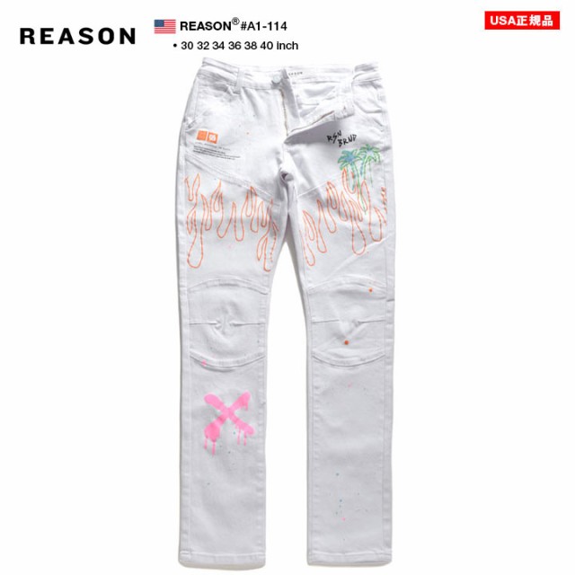 一番人気物 リーズン Reason ジーンズ デニム ロングパンツ スリムフィット バイ ネットau マーケット Gパン 長ズボン メンズ Reason 白 かっこいい おしゃれ ファイヤーパターン バイ 楽しいインテリア北欧雑貨店 Kakko B5d6bbfa Alohomorahealingspells Com