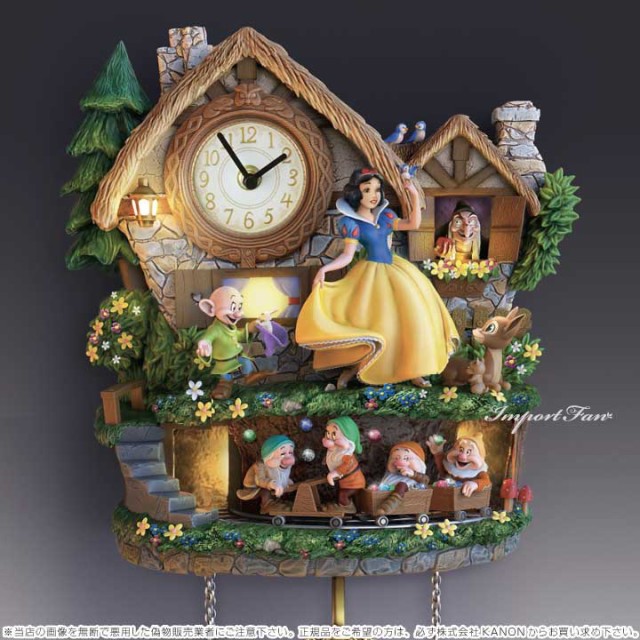 一部欠けによりアウトレット ｓａｌｅ 白雪姫と7人の小人 壁時計 鳩時計 ディズニー Disney Snow White Illuminated Musical Wall Clock の通販はau Wowma ワウマ Import Fan 商品ロットナンバー