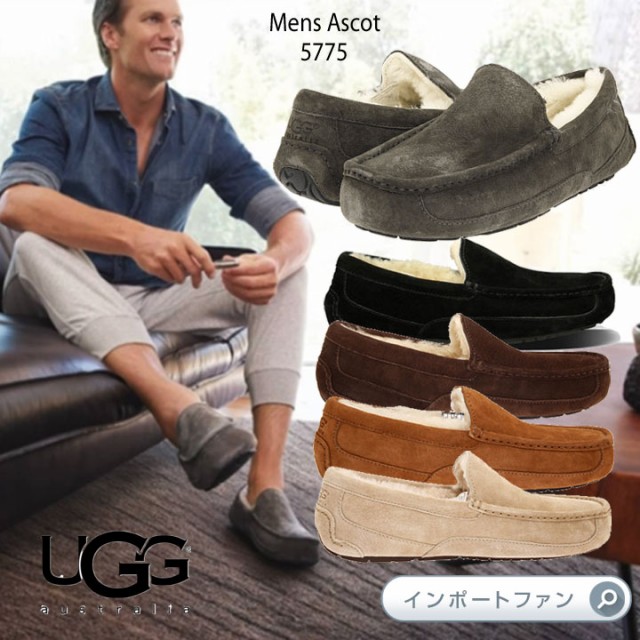 Ugg アグ メンズ Ascot アスコット スエード シープスキン モカシン