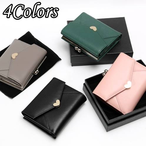 最新人気 サイフ 財布 さいふ レディース 結婚式 パーティー お呼ばれ 二次会 折りたたみ財布 牛革 大容量 小銭入れ カードホルダー ハート ガーリ 在庫一掃 Www Iacymperu Org