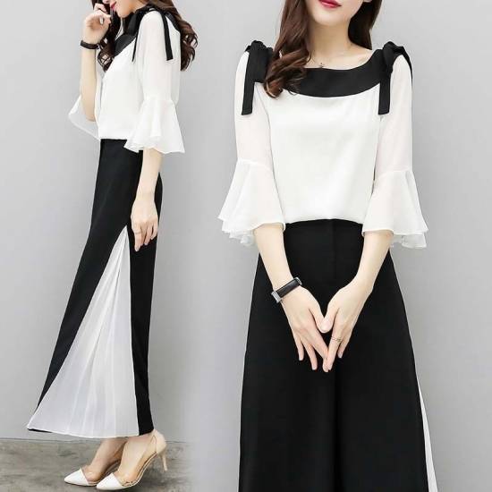 最新の激安 パーテイードレス ドレスワンピース きれいめワンピース ワンピース セットアップ ブラックドレス 七分袖 ワイドパンツ プリーツ バイカ 期間限定開催 Www Endocenter Com Ua