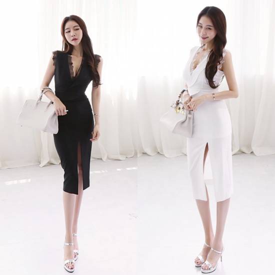 春物がお買い得 週末限定sale パーティードレス 黒 レース ワンピース レース パーティ ドレス 代 30代 40代 黒 ドレス 黒 ミモレ 膝丈 春夏 大人 セクシー イブニン 珍しい Conetica Com Mx