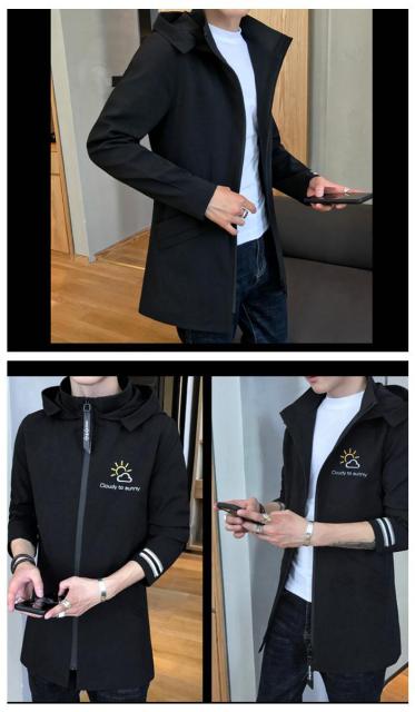 新作 春 メンズ ライトアウター フード付き ジャケット スプリング