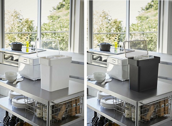 密閉 袋ごと米びつ タワー 5kg 計量カップ付 ホワイト ブラック Tower 3375 3376 米びつ 5kg用