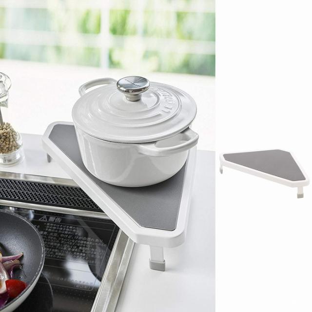 コンロコーナーラック プレート ホワイト 3569 山崎実業 Yamazaki 白