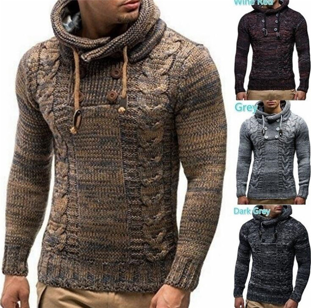 セーター ニット タートルネック オフタートル ゆるカジ 長袖 メンズの