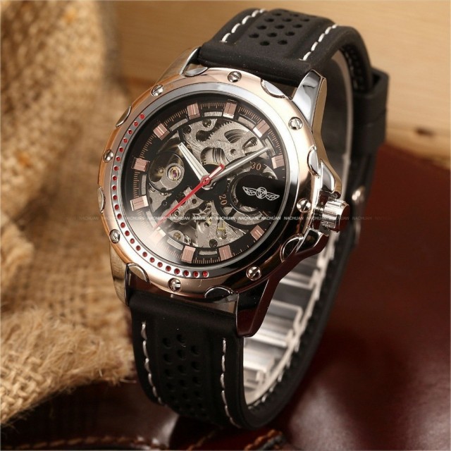 TWINNER 高級メンズ腕時計 自動巻き 機械式 スケルトン クラシカル スポーツウォッチ ヨーロッパ人気モデル