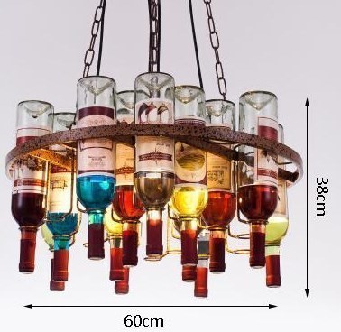 超大特価 ワインボトル アメリカン レトロスタイル ペンダントライト カフェ風 アート 天井照明 ヴィンテージ ルームライト 新品 Cerqualandi It