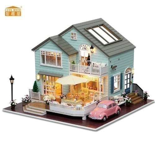 まとめ買い歓迎 税込 Led付 木製ドールハウス 手作りキット ログハウス お家 Diy ミニチュア 3dパズル おもちゃ 領収発行可 21公式店舗 Carlavista Com