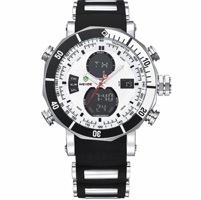 【高級時計】メンズスポーツ腕時計 デジタルデュアル 防水機能 希少 日本未発表モデル シリコンバンド メンズ腕時計の通販はau Wowma