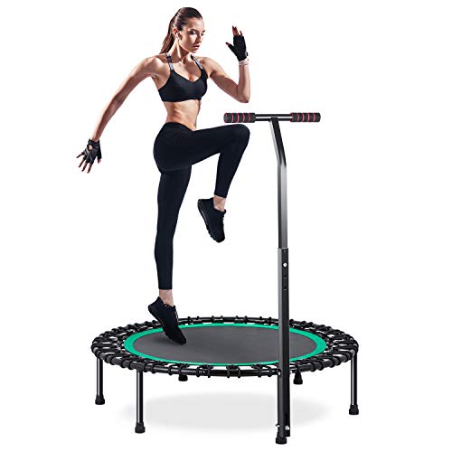 トランポリン 室内トランポリン Homeow 室内用 大人 静音設計 直径101cm 手すり付き 耐荷重0kg 卸直営