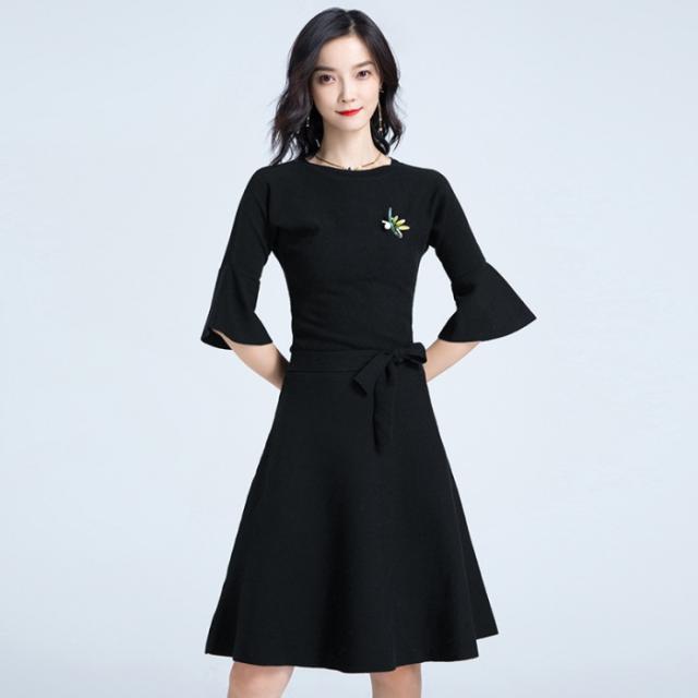 秋冬 Aライン ニットワンピース 丸ネック 着痩せ チュニックワンピース 秋冬 Aライン ニットワンピース 丸ネック 着痩せ チュニックワンピース