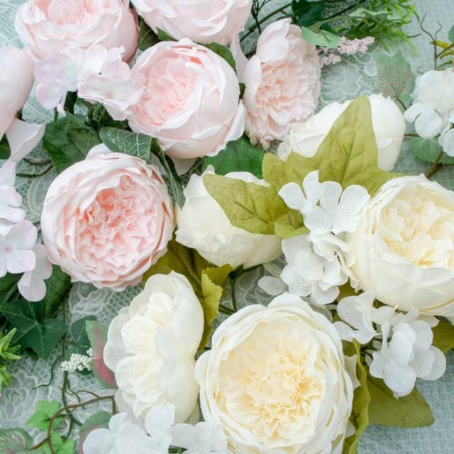 造花 アレンジメント ローズ 薔薇 イングリッシュローズスワッグ ピンク クリームの通販はau Pay マーケット Withheart薔薇 とレースと天使のお店 商品ロットナンバー