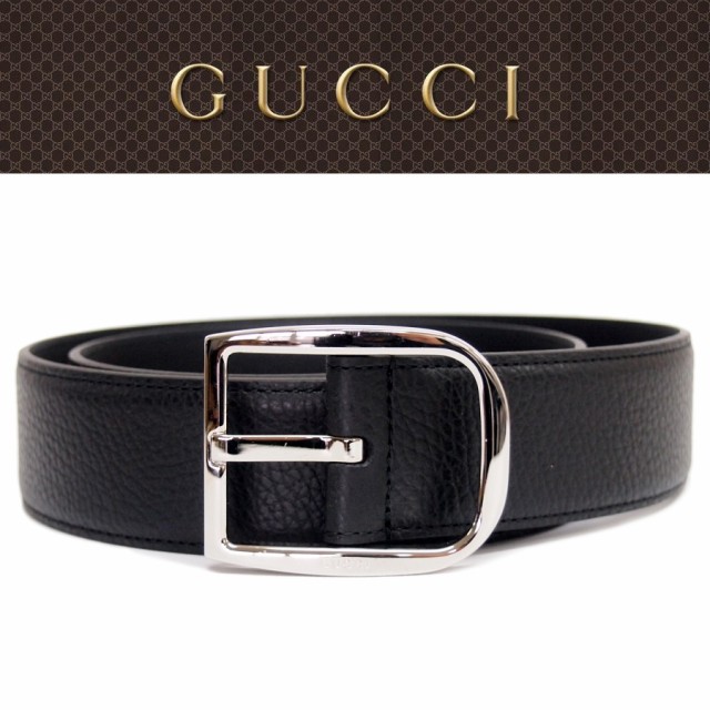 【お買得】 スーツベルト-送料無料!!36 GUCCI グッチ ブラック 無地 レザー ベルト [449716] - www.toiro